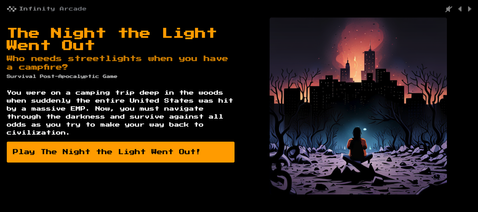 The Night the Light Went Out — Infinity Arcade